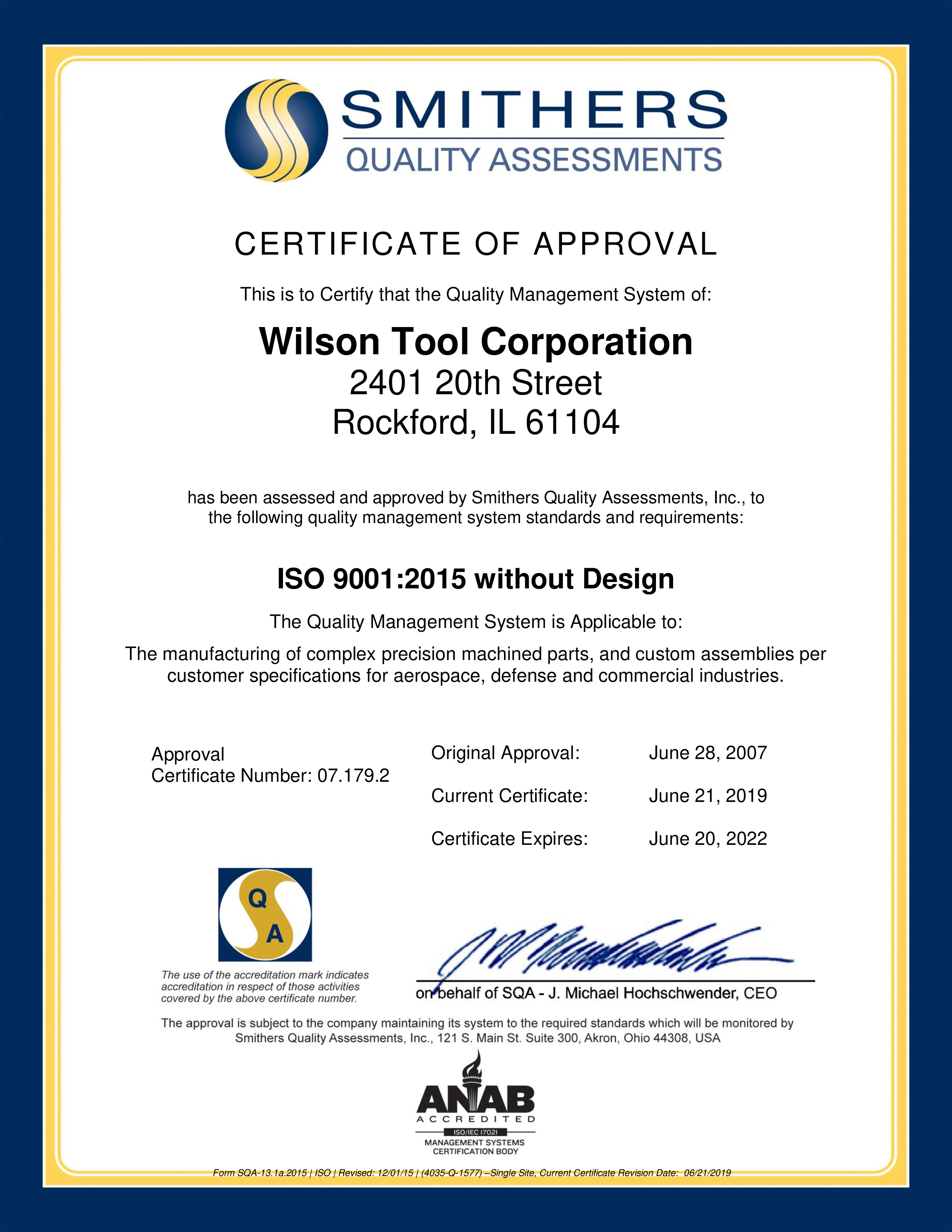 ISO Certificate 04 19